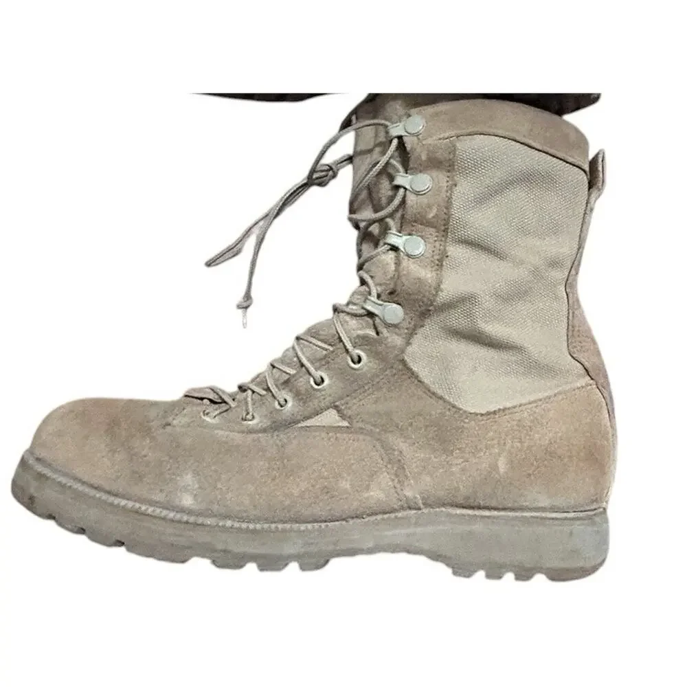 Belleville Combat Boots Mens 12 Tan Suede 790A Gore-Tex Waterproof Vibram USA